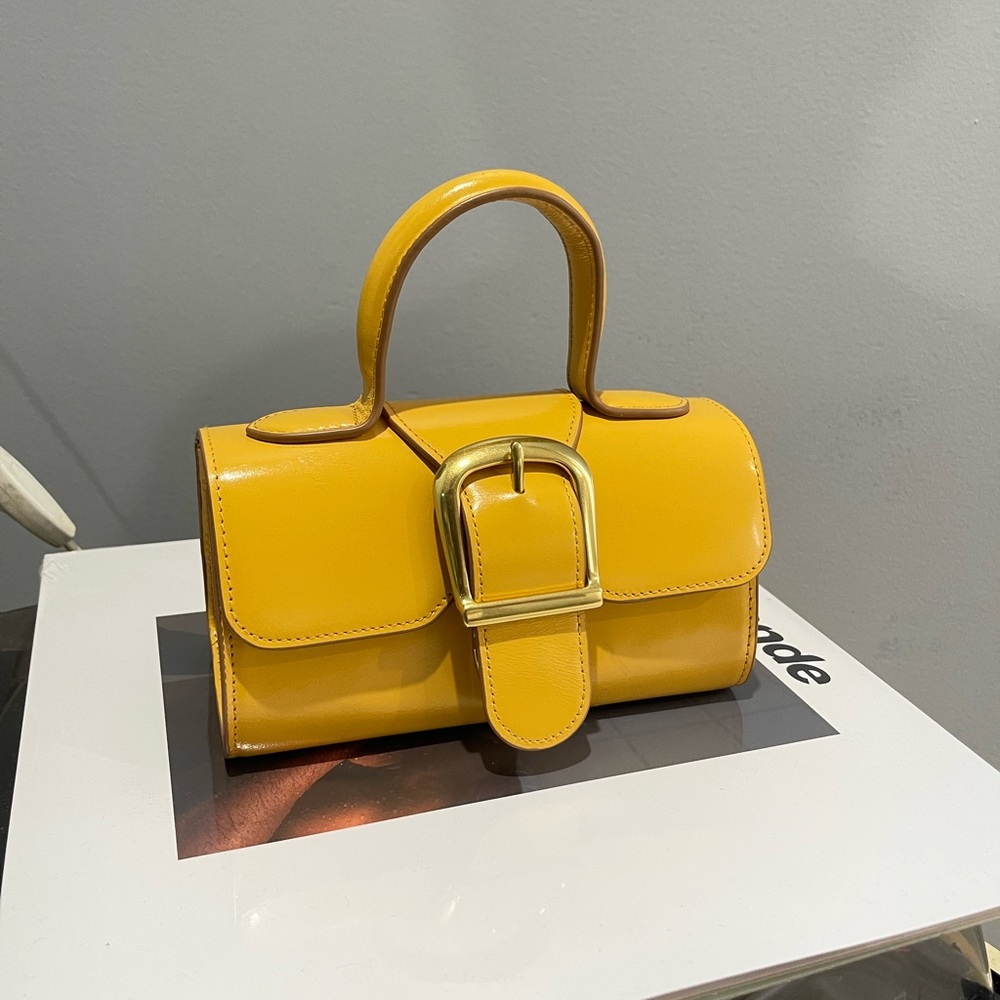 RYLAN NEW LIMITED EDITION YELLOW YOLK Brass Buckle Mini Small Bag Purse SS20
